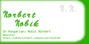 norbert nobik business card